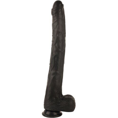 SuperLove Extra Long Realistic Silicone Dildo Black Large Slike