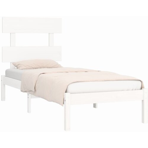  Okvir za krevet od masivnog drva bijeli 100 x 200 cm Slike
