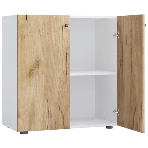 MID.YOU Pisarniški Regal Lona L, Bela, Barva Hrasta Cene