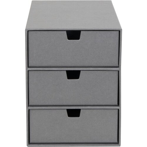 Bigso Box of Sweden Siva kutija s 3 ladice Ingrid Slike