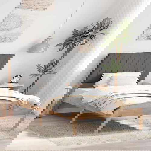  Okvir za krevet s uzglavljem Smeđa 100 x 200 cm tkanina Cene