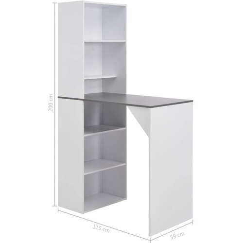  barski stol s ormarićem bijeli 115 x 59 x 200 cm Slike