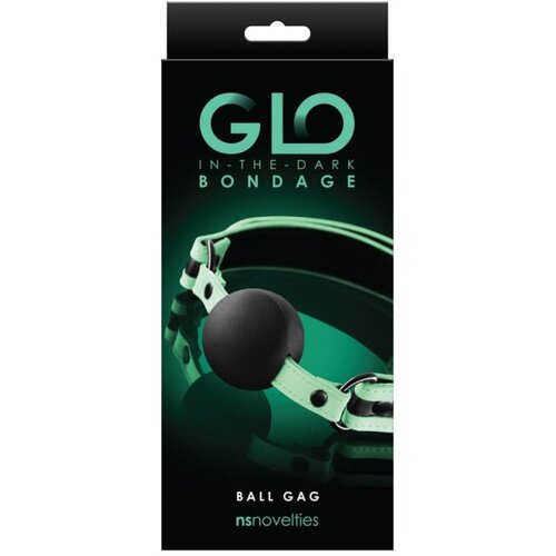 glo Bondage zelena kugla za usta koja svetli u mraku &mdash; prečnik 3 cm &mdash; NSTOYS0844 Cene