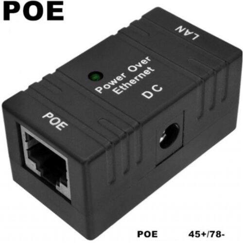 Gembird POE-INJ-4810 48V/1A 130W, 100mbps passive POE injector od 5~48V, konektor 5.5x2.1mm 43110 Slike