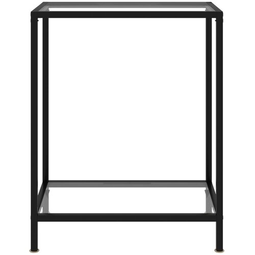 Maison Chic konzolna miza - miza ob steni prozorna 60x35x75 cm kaljeno steklo, (21785862) Slike