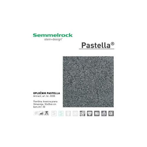 Semmelrock PASTELLA 10X20X6 ANTRACIT -8338 Slike