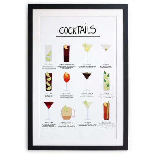 Really Nice Things Uokviren poster Cocktail, 65 x 45 cm