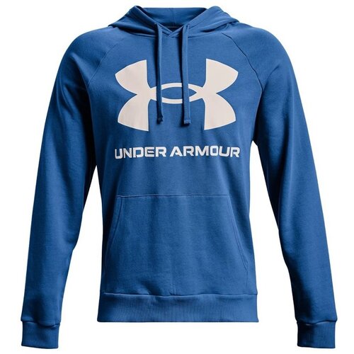 Under Armour Rival Fleece Big Logo Hoodie Plava Slike