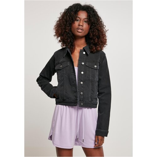 UC Curvy Women's Organic Denim Jacket Black Washed Cene