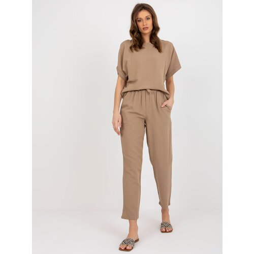 RUE PARIS Set-WN-KMPL-VE41/42.68P-dark beige Cene