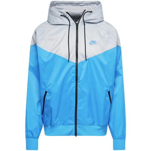Nike Sportswear Prijelazna jakna 'Windrunner' plava / svijetlosiva