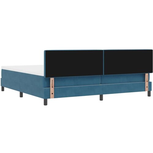 VidaXL Box Spring Krevet s Madracem Tamnoplavi 200x200 cm Bar&amp;scaron;un Slike