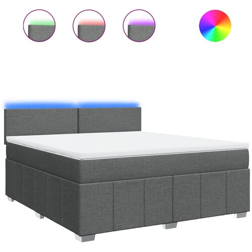 Maison Chic Box spring postelja - Vzmetna postelja z vzmetnico temno siva 180x200 cm blago SL23436, (21890533) Cene