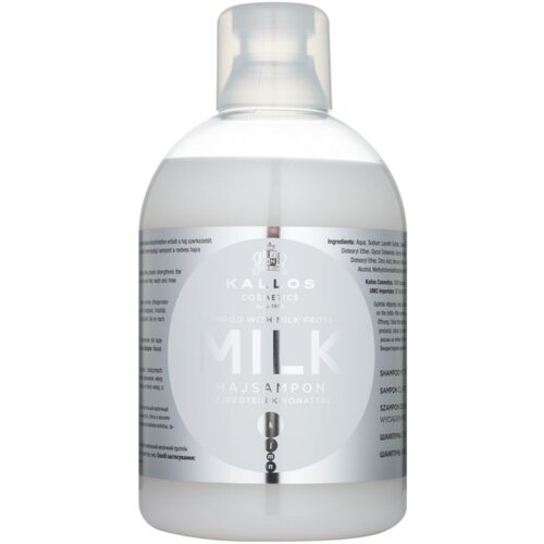 Kallos Cosmetics Milk &amp;scaron;ampon za suhe in po&amp;scaron;kodovane lase 1000 ml za ženske Slike