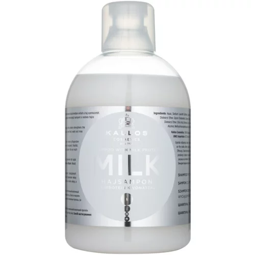 Kallos Cosmetics milk šampon za suhu i oštećenu kosu 1000 ml za žene