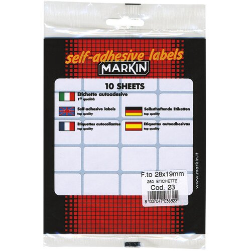 ETIKETE SLEP 28X19MM PK10L MARKIN 10023 BLISTER Cene