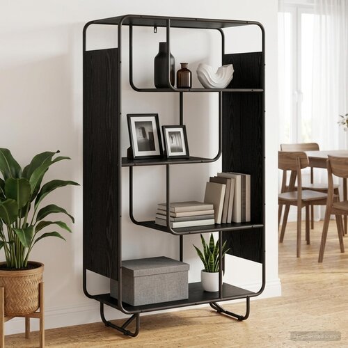  Visoka komoda Crni hrast 80 x 37.5 x 144 cm Prerađeno drvo Cene