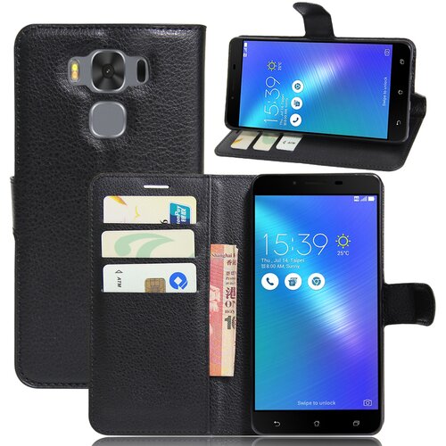  Preklopni ovitek / etui / zaščita Wallet za Asus Zenfone 3 Max ZC553KL - črni Cene