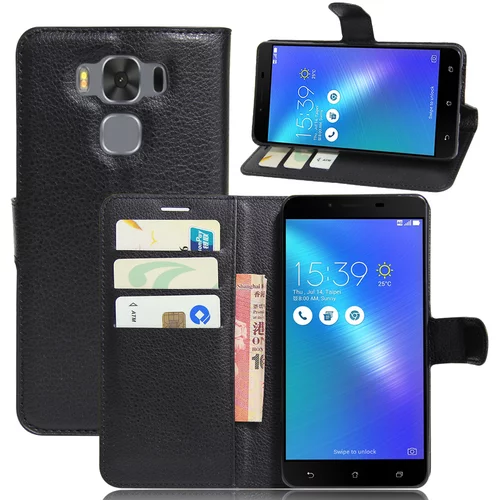  Preklopni ovitek / etui / zaščita Wallet za Asus Zenfone 3 Max ZC553KL - črni