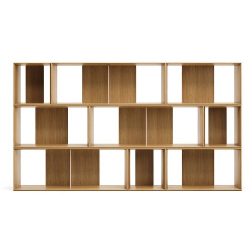 Kave Home Modularni sustav polica 9 kom u dekoru hrasta u prirodnoj boji 202x114 cm Litto &amp;ndash; Slike