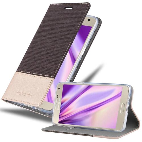Cadorabo Ohi&amp;scaron;je, združljiv s Samsungom v antracitnem zlatu - za&amp;scaron;čitni pokrov z magnetnim zapiranjem, stoječo funkcijo in režo za kartico, (20567451) Slike