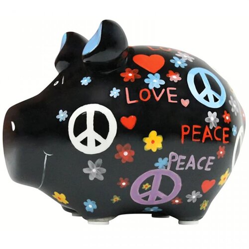 Kasica piggy hippie & plan b 12x9x9cm Cene