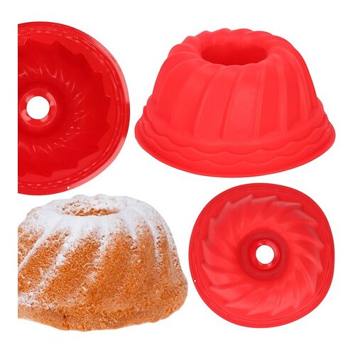 springos 23 cm silikonski model za velikonočne torte, za peko, rdeč., (21629935) Cene