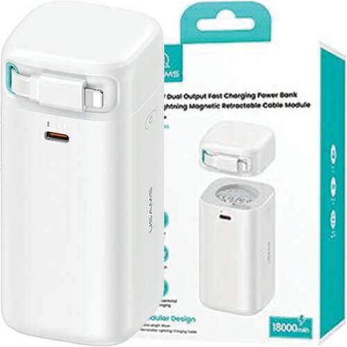 Usams POWERBANK Z KABLOM NA TULJAVO ZA LIGHTNING 18000MAH PD45W ZA TELEFONE, (5000087136) Slike