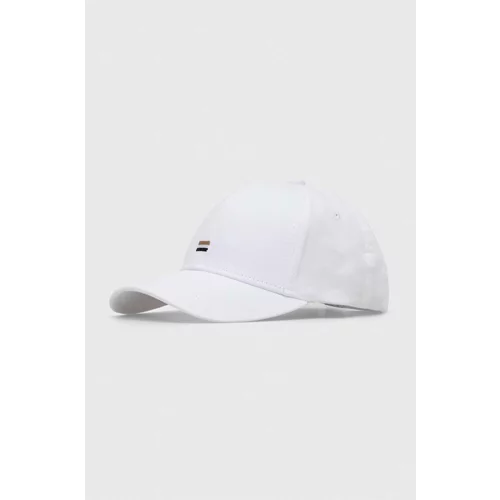 Boss Bombažna bejzbolska kapa bela barva