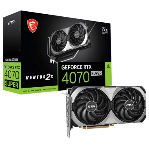 VGA MSI NVidia RTX 4070 VENTUS 2X E1 12G OC (12GB GDDR6X/192bit), 3xDP, 1xHDMI, D0RTX4070VENTUS2XE112GOC