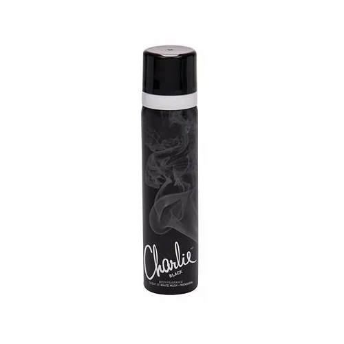 Revlon Charlie Black deodorant z vonjem belega mošusa in mandarine 75 ml za ženske