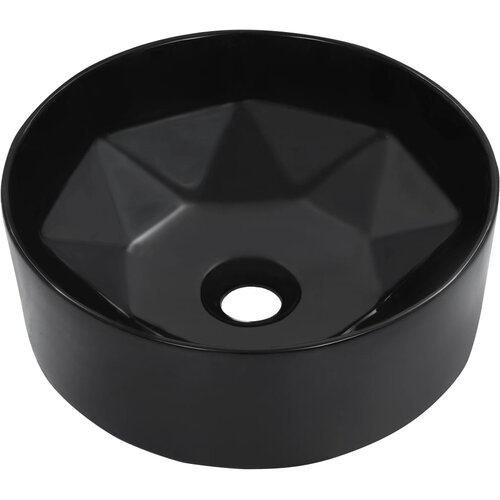 Maison Chic Umivalnik - Kopalna umivalnik - Lavabo 36x14 cm keramičen črn, (21684980) Cene