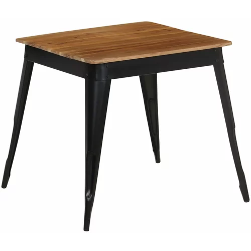  Blagovaonski stol od masivnog drva bagrema i čelika 75x75x76 cm