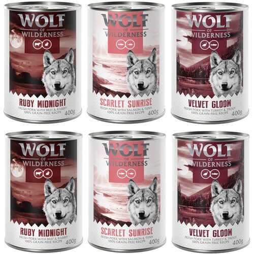 Wolf of Wilderness Adult 6 x 400 g - &amp;quot;Red Meat&amp;quot; Mje&amp;scaron;ovito pakiranje Slike