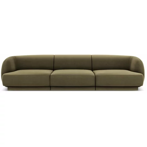 Micadoni Home Zelena baršunasti sofa 259 cm Miley –