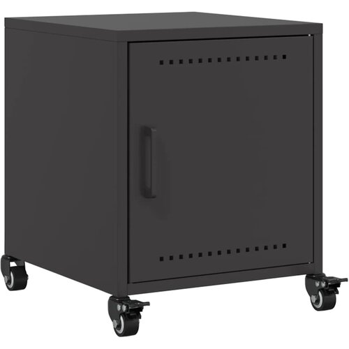 Maison Chic Nočna omarica - Nočna miza črna 36x39x43,5 cm jeklo, (21688437) Slike
