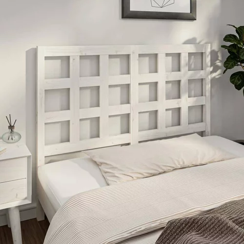  Uzglavlje za krevet bijelo 140 5x4x100 cm od masivne borovine
