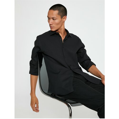 Koton shirt - black - regular fit Slike