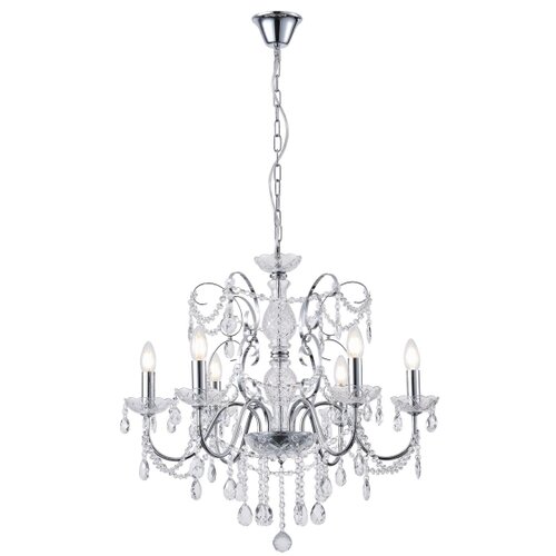  Luster na lancu KRISTALLO 6xE14/15W/230V Slike