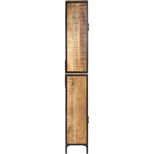  Kupaonski ormarić 40x27x180 cm željezo i masivno drvo manga Slike