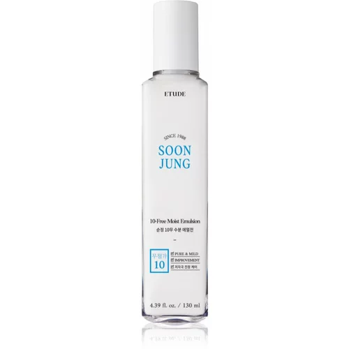ETUDE SoonJung 10-Free Moist Emulsion pomirjevalna in vlažilna emulzija za občutljivo in razdraženo kožo 130 ml