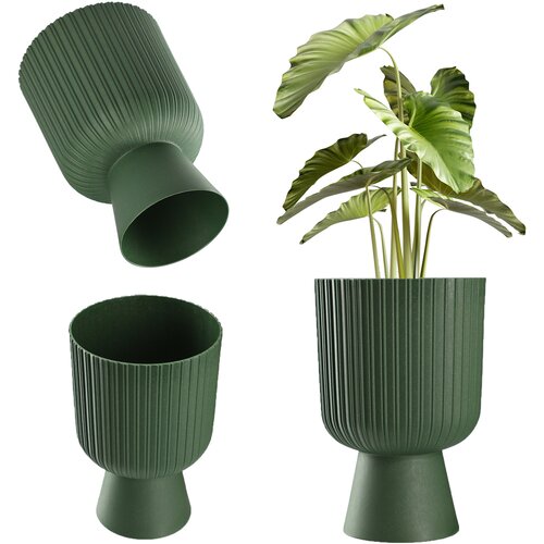 KADAX Cvetlični lonec za trato, plastični pokrov 14 cm, stojalo za rože, zeleno, (5000346416) Cene