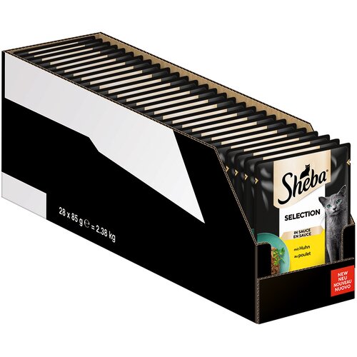  Varčno pakiranje Sheba različice v vrečkah za ohranjanje svežine 56 x 85 g - Selection v omaki s piščancem Cene