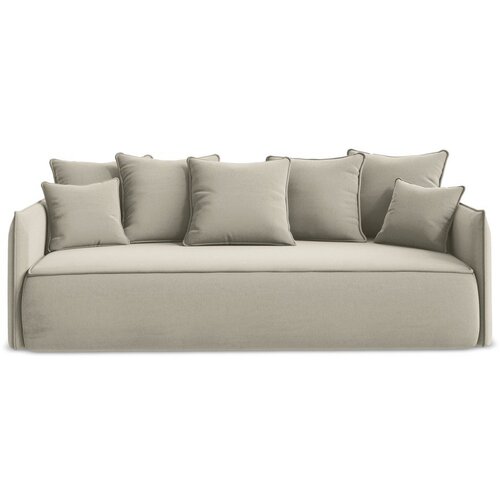 Makamii Bež bar&amp;scaron;unasti sklopiva/s prostorom za odlaganje sofa 225 cm Hula &amp;ndash; Slike
