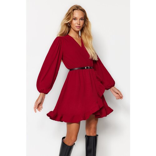 Trendyol Dress - Burgundy - Wrapover Slike