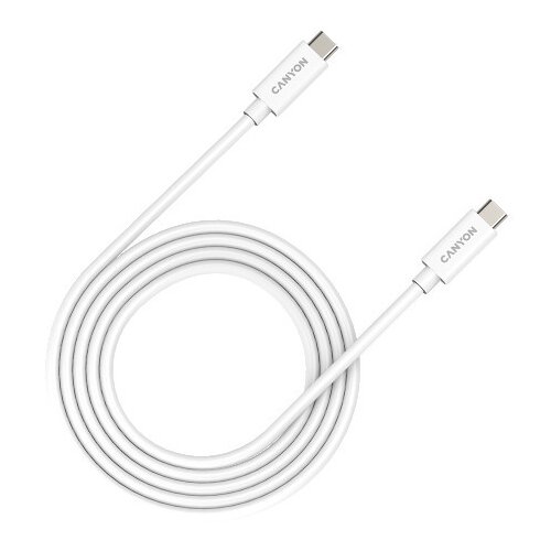 Canyon U4-CC-5A2M-E, USB4 type-C to type-C cable assembly 20G 2m 5A 240W white ( CNS-USBC42W ) Cene