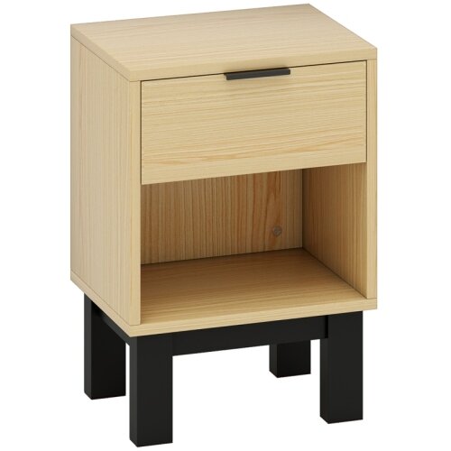Nesta Nočna omarica, hrastov videz, s predalom in odprtim predalom, 35&times;26&times;50 cm, za spalnico in dnevno sobo, (5000493245) Cene