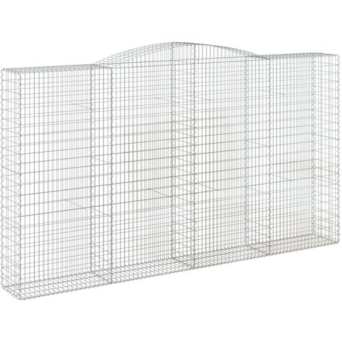  Lučne gabionske ko&amp;scaron;are 3 kom 400x50x220/240cm pocinčano željezo Slike
