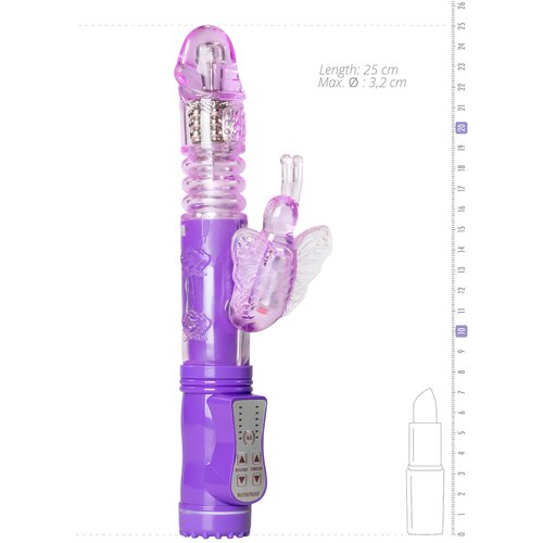 EasyToys - Vibe Collection Rabbit vibrator Easytoys Butterfly, vijoličen Slike