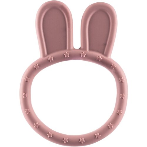 Zopa Silicone Teether Rabbit grickalica za bebe Old Pink 1 kom Slike